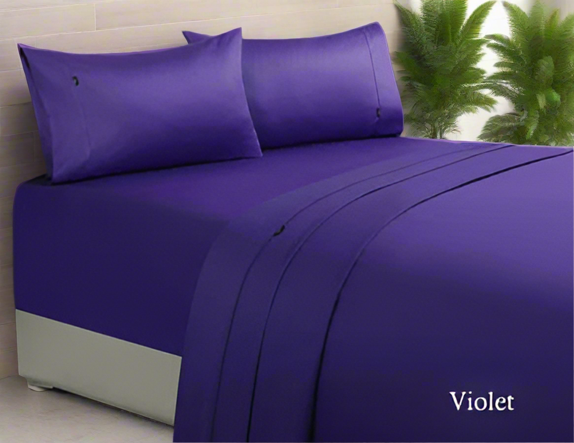 1000tc egyptian cotton sheet set 1 king single violet