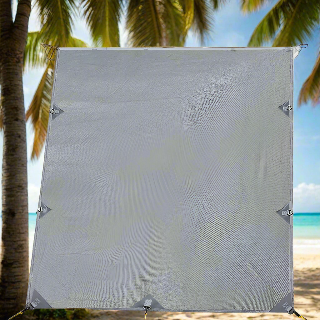 Caravan Privacy Screen Roll Out Awning 2.1x1.8M Sun Shade Pop Top End Wall Grey