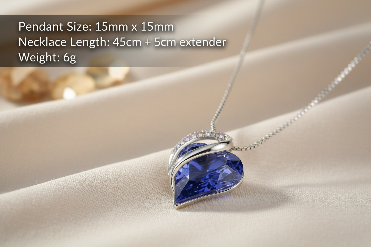 Silver Plated Infinity Love Heart Pendant With Birthstone Crystals Jewelry Gifts for Wife Necklaces for Women (Dark Purple)