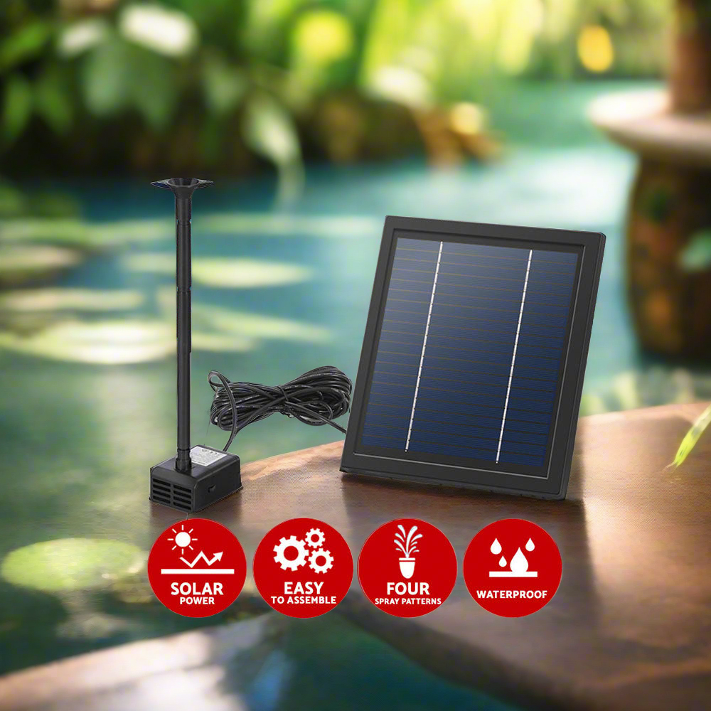 Gardeon Solar Pond Pump 440L/H – 6.1FT Submersible Fountain Kit