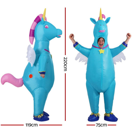 Inflatable Unicorn Costume Adult Suit Blow Up Party Fancy Dress Halloween Cosplay