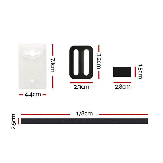 Aquabuddy Pool Cover Roller Straps - 8 Pack Attachment Kit for Swimming Pool Reels