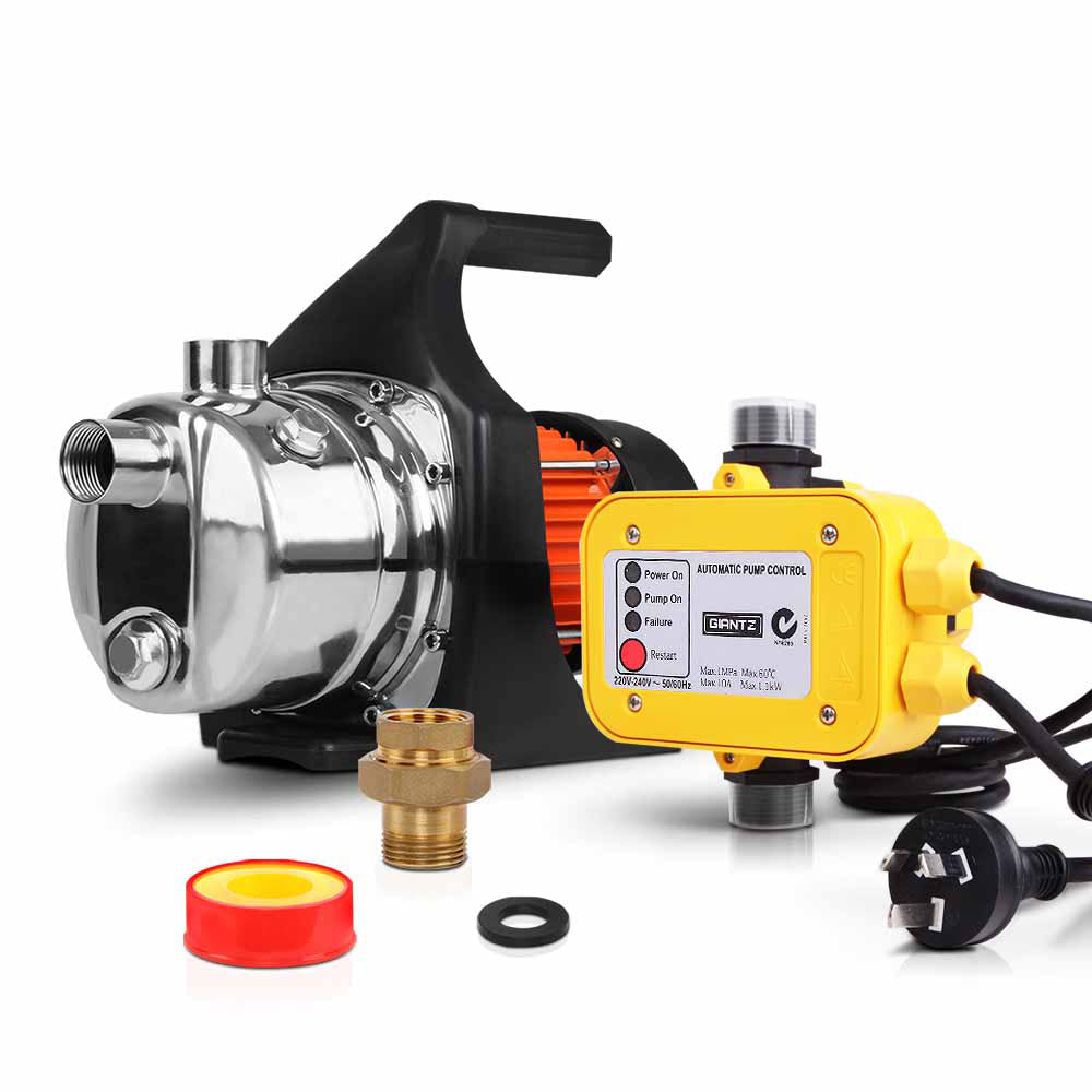 Giantz 1500W High Pressure Water Pump - Garden Irrigation Tank Rain Farm Yellow
