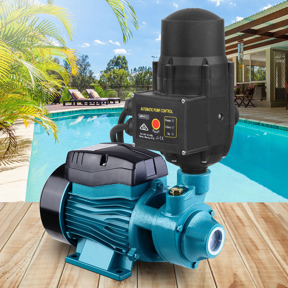 Giantz QB60 Peripheral Water Pump 370W with Auto Controller Black