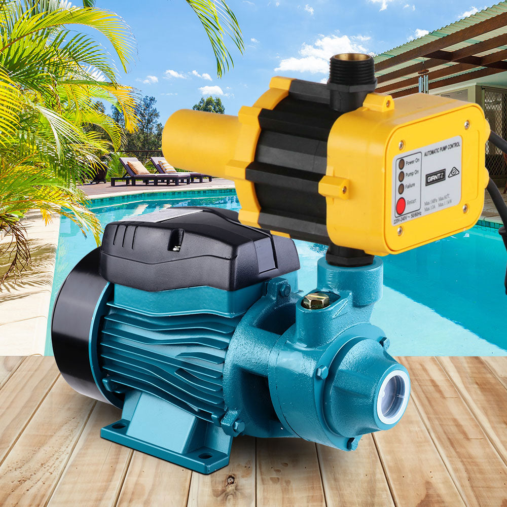 Giantz QB60 Peripheral Water Pump 370W with Auto Controller Yellow