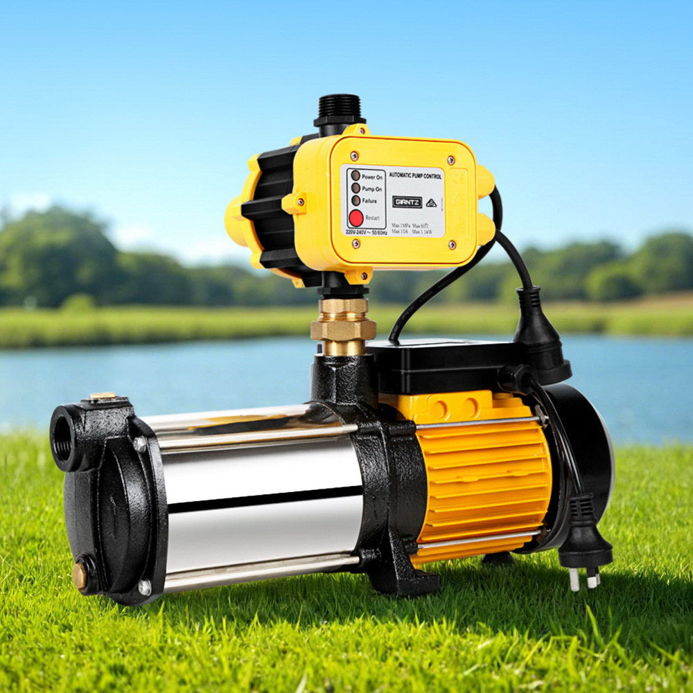 Giantz 2500W 5-Stage Water Pump - High Pressure Irrigation Booster Tank Yellow