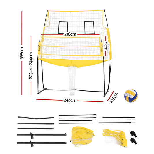 Everfit 8ft Volleyball Net Free-standing Adjustable Height Portable with Ball and Bag
