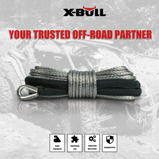 X-BULL Synthetic Dyneem Rope 5.5MM x 13M SK75 Car Tow Recovery Winch Cable Line