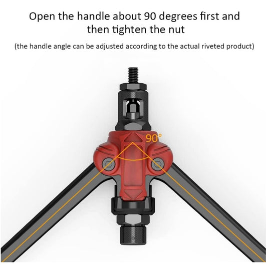 RYNOMATE 157PCS Heavy Duty Nut Rivet Gun Riveting Kit Thread M3-12