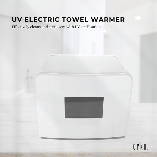 Orku 8L White Electric Towel Warmer UV Steriliser Cabinet Salon Heat Sanitiser