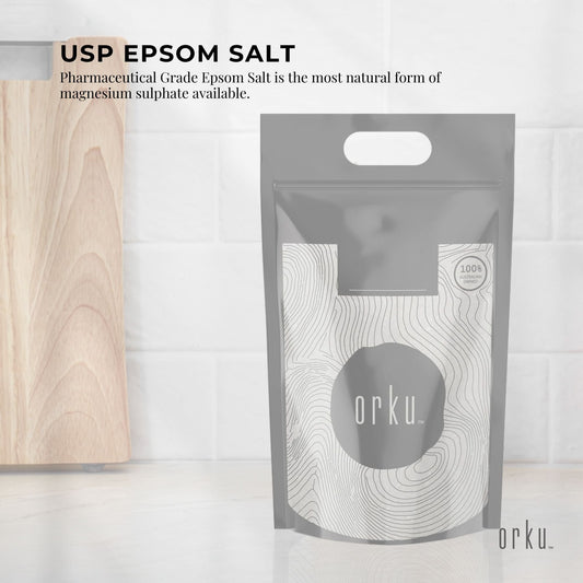 Orku 5Kg Epsom Salt - USP Grade Magnesium Sulfate Body Bath Salts