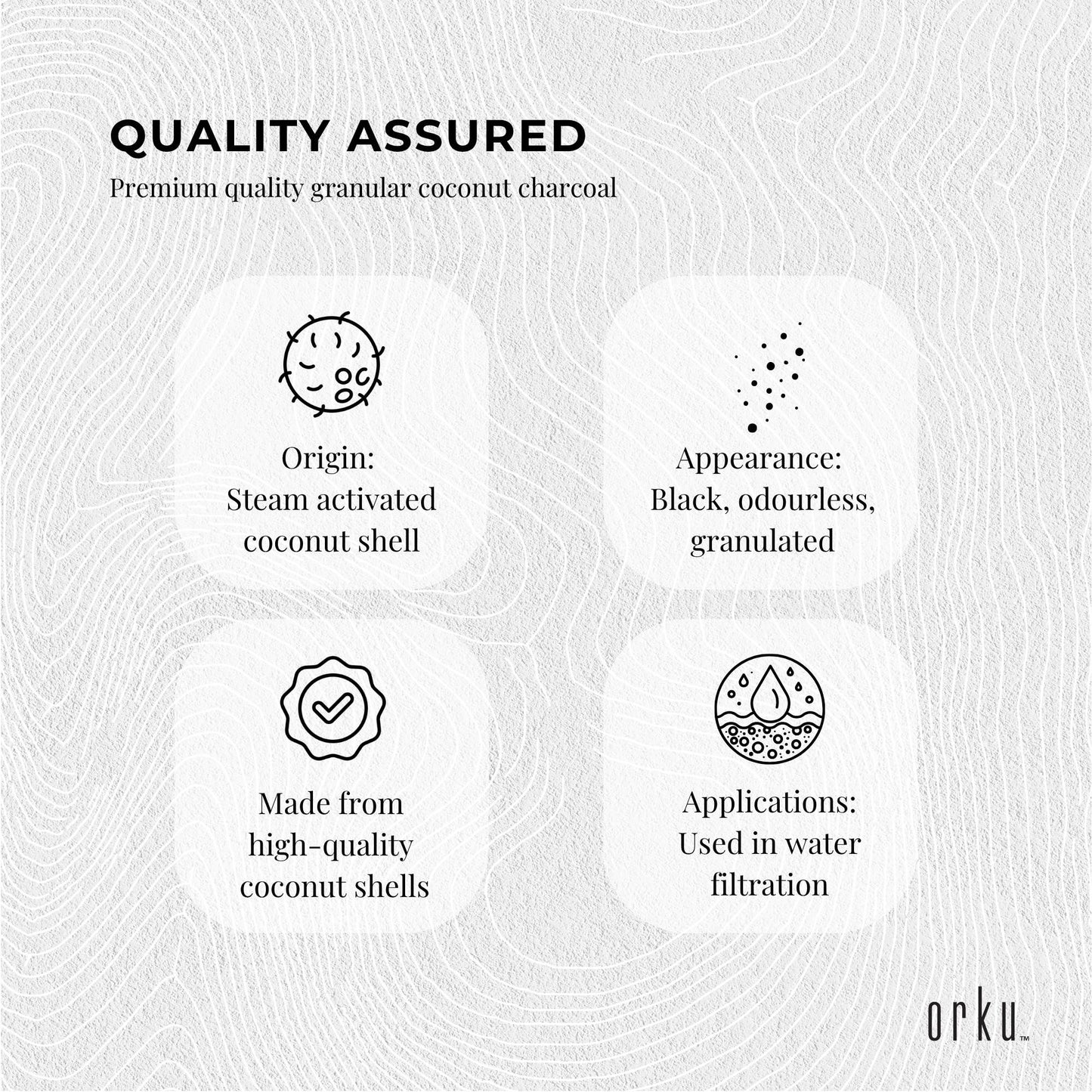 5Kg Granular Activated Carbon GAC Coconut Shell Charcoal - Water Air Filtration