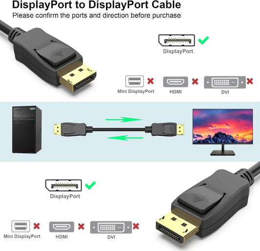 BENFEI DisplayPort to DisplayPort 8K @ 60Hz Cable 1.8m