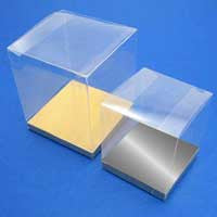100 Pack of 12cm Square Cube Box - Large Bomboniere Exhibition Gift Product Showcase Clear Plastic Shop Display Storage Packaging Box