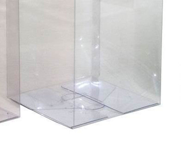 100 Pack of 12cm Square Cube Box - Large Bomboniere Exhibition Gift Product Showcase Clear Plastic Shop Display Storage Packaging Box