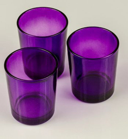 10 Pack Purple Glass Votive Tealight Candle Holders House Party Centerpiece Xmas Wedding Decor Glass Candlestick Party Decorations Bridal Valentines Event