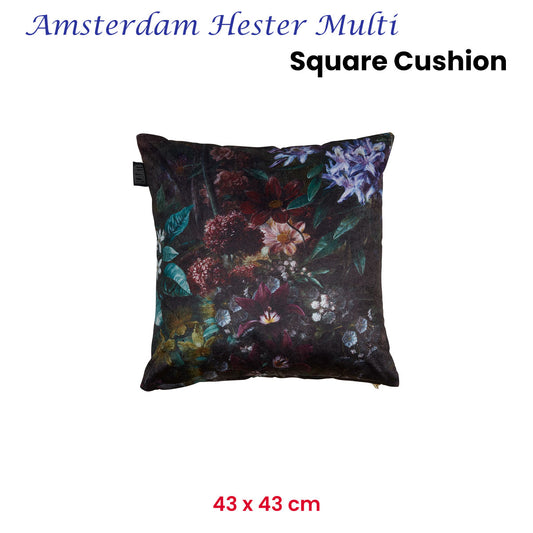 KAAT Amsterdam Hester Multi Botanical Square Filled Cushion 43cm x 43cm