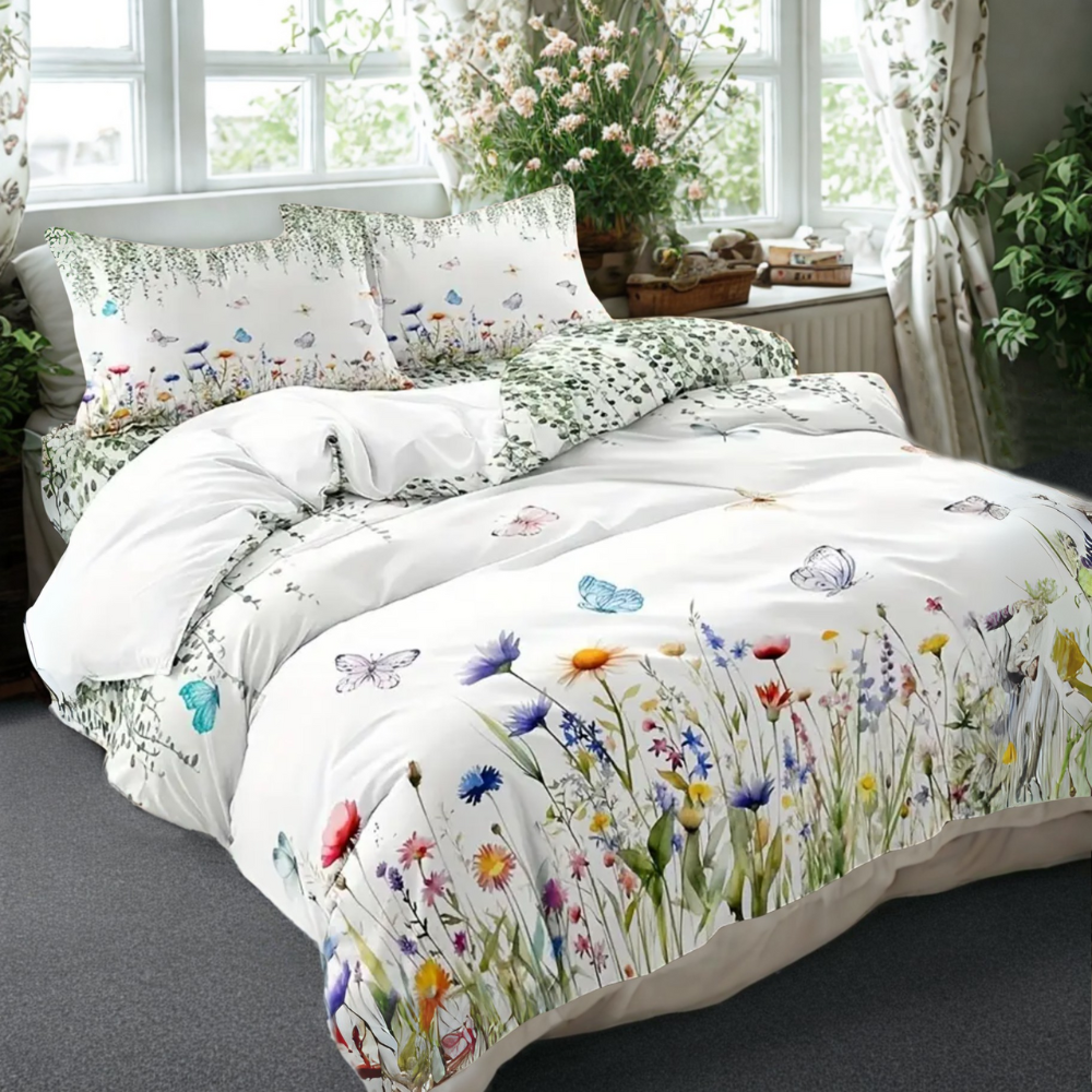 Dreamfields - Butterfly Dreams Quilt Cover Set - (2pcs, Single Size)