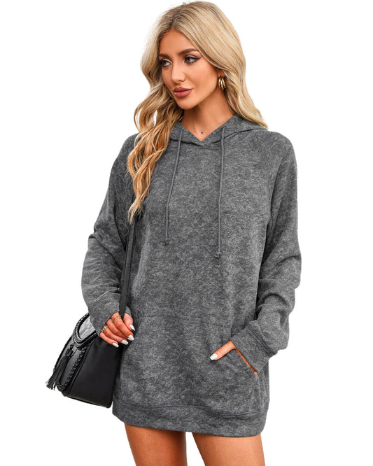 Azura Exchange Mineral Wash Kangaroo Pocket Hoodie - L
