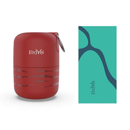 Double-sided Quick-drying Fleece Bath Towel - Small Red