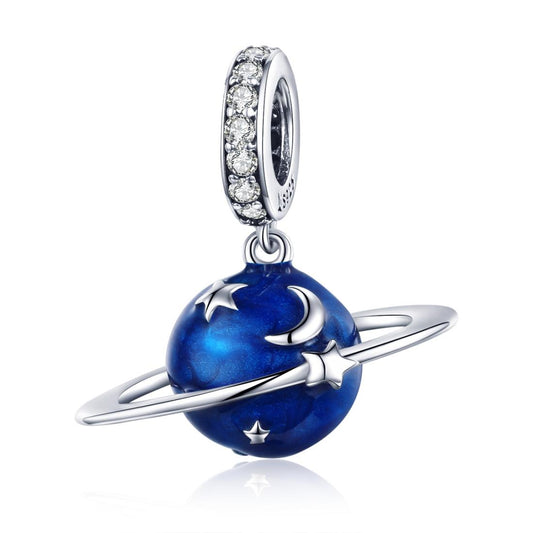 925 Sterling Silver Diy Planet Charm For Bracelets