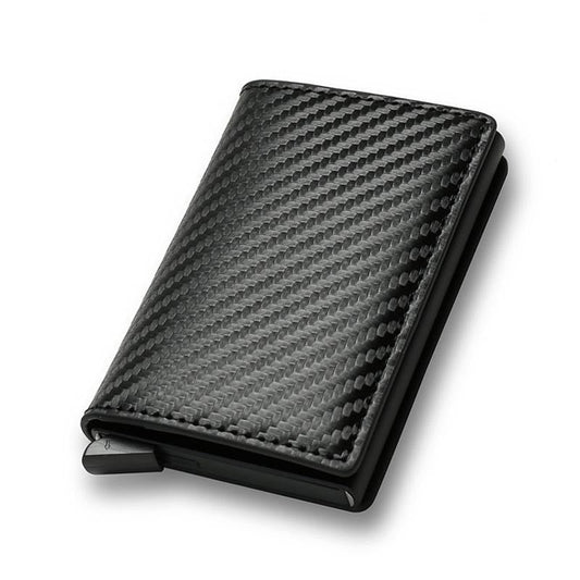 Carbon Fiber Rfid Wallet for Men - Black