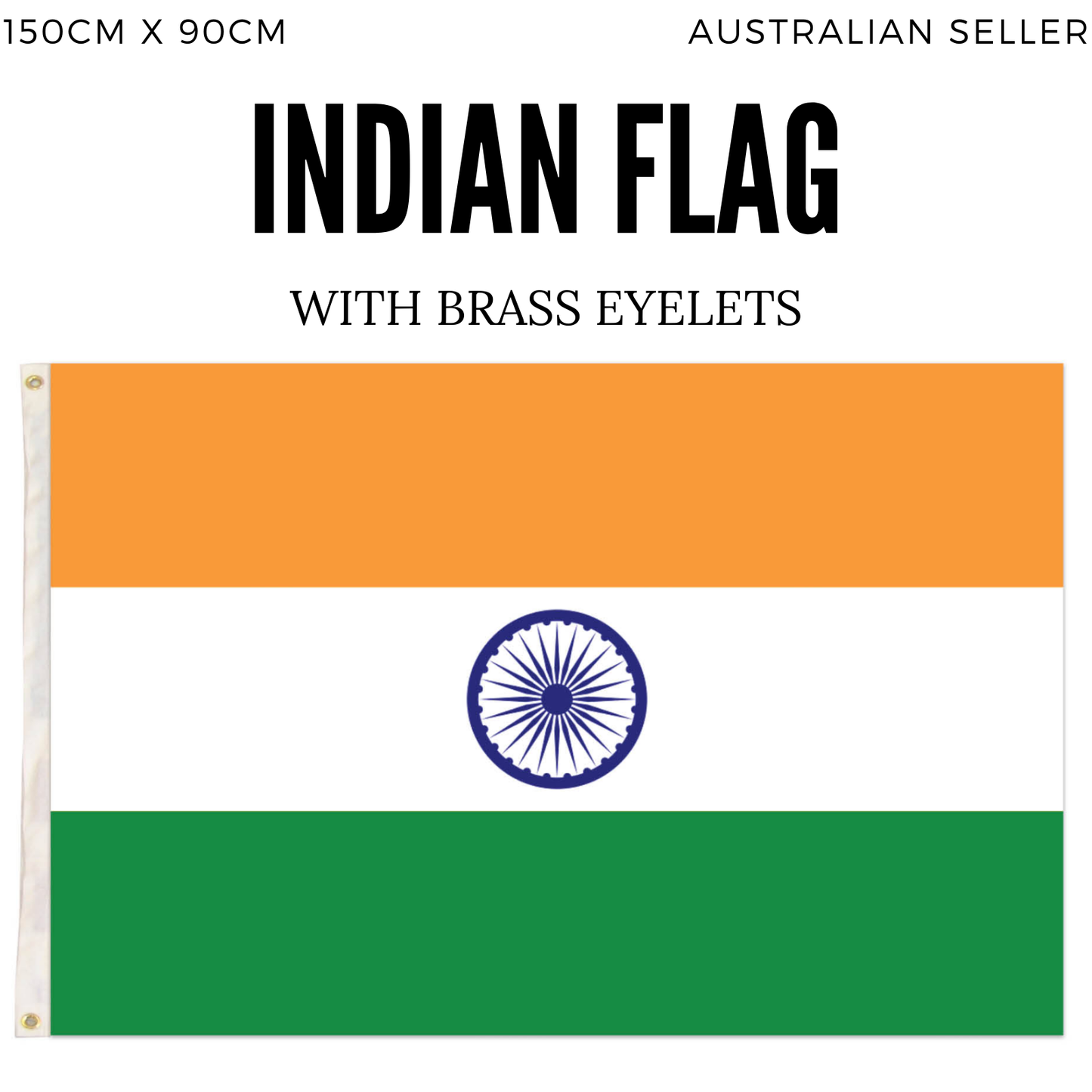 2x India Country Flags Indian Heavy Duty National Cricket Diwali Divali - 150cm x 90cm