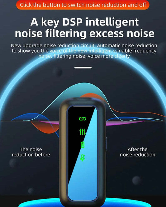 Hridz SX6 Type-C 2in1 Portable Professional Wireless Microphone 2.4g Dual Microphone for Vlog Singing Teaching Recording