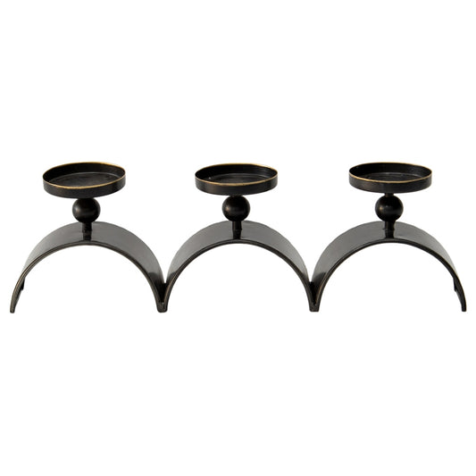 Elementals Three Arch Pillar Candle Holder 48cm