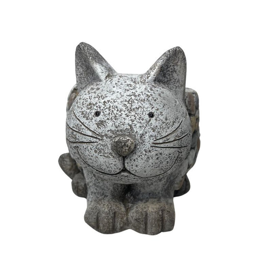 Kitten Planter W Hole & Plug 29x21cm