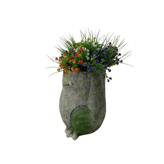 Quirky Frog Planter w Hole + Plug 26cm