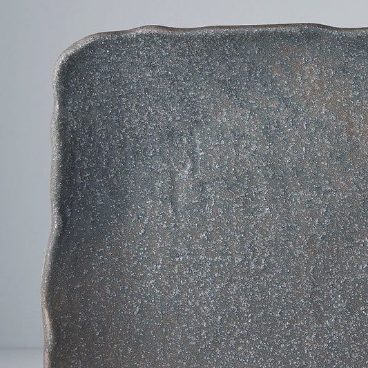 Platter Rectangular 35cm Stone Slab Glaze