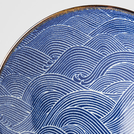 Ramen Bowl 24.5cm Traditional Wave Design