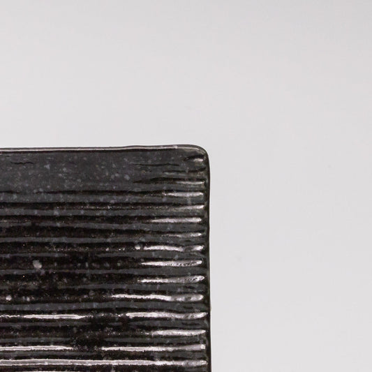 Sauce Dish 10cm Mamezara Black Contour Glaze