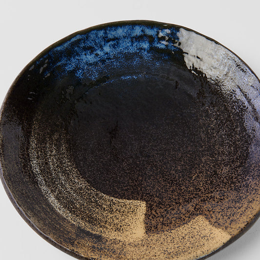 Dinner Plate 24cm Gold Brushstroke Glaze