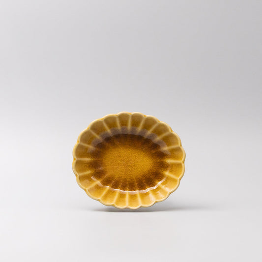 Bowl Oval 16cm Amane Amber Glaze