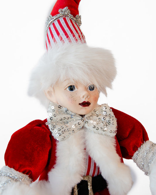 LUXURY ELF ON BALL TABLE DECORATION 40CM