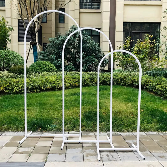 Fin Set Of 3 Wedding Arch Balloon Frame Metal Arch Backdrop Stand Birthday Party