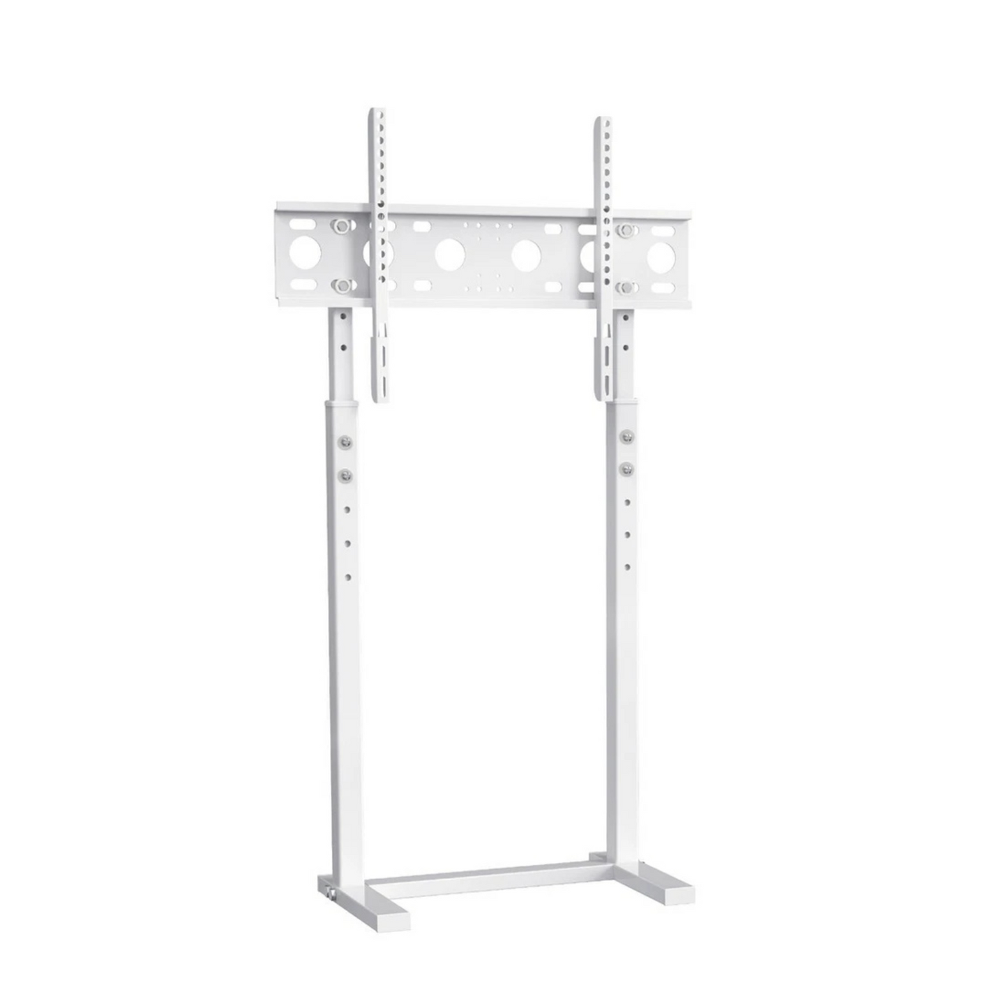 P&P White Adjustable Free Standing TV Stand with Cable Management for TVs