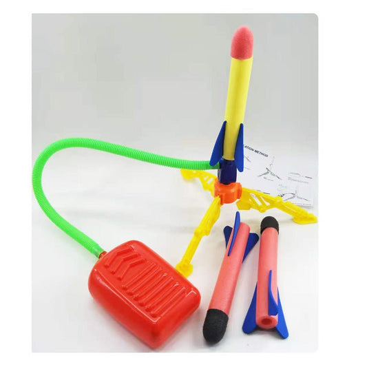 Air Power Foam Rocket Shoot Up Stomp Launcher Kids Outdoor Activities Toys
