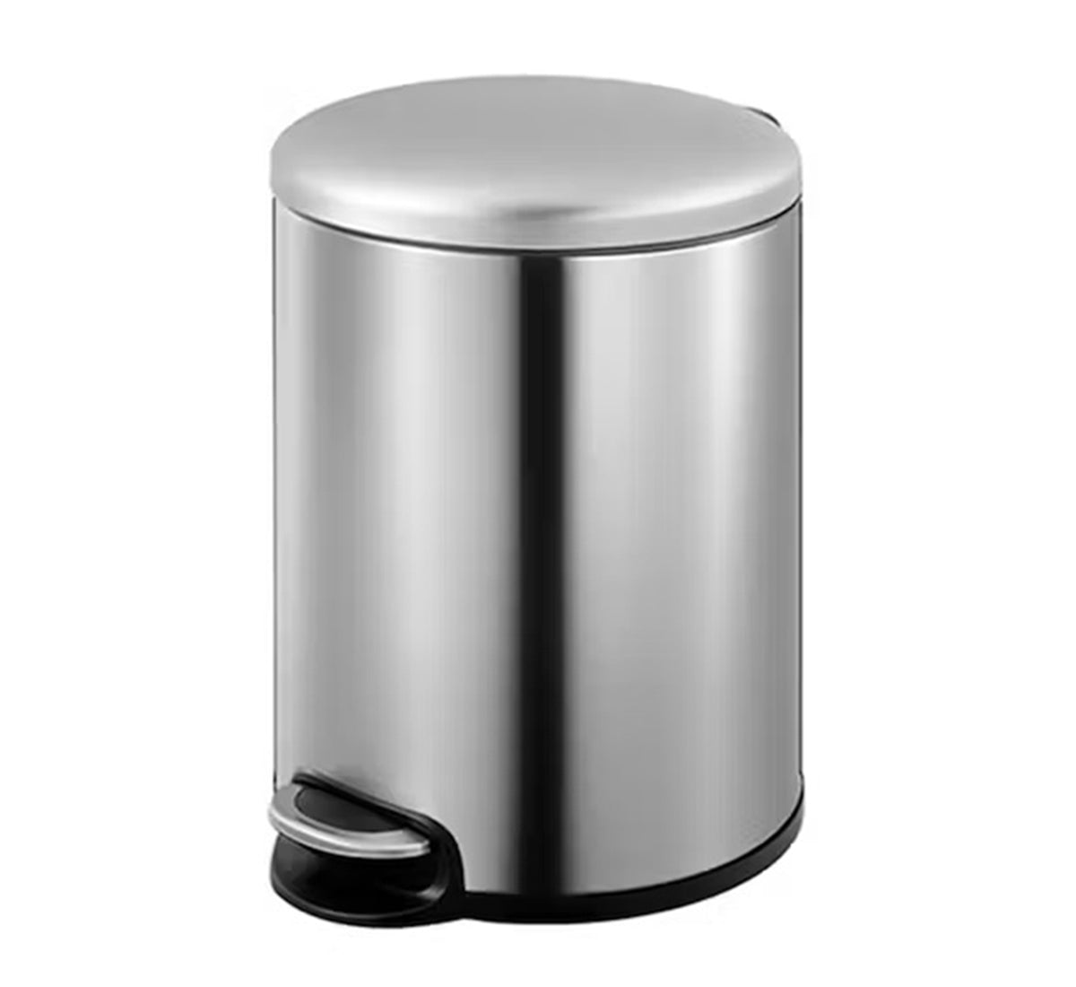 Round Soft Closing Stainless Steel PEDAL Bin -5L