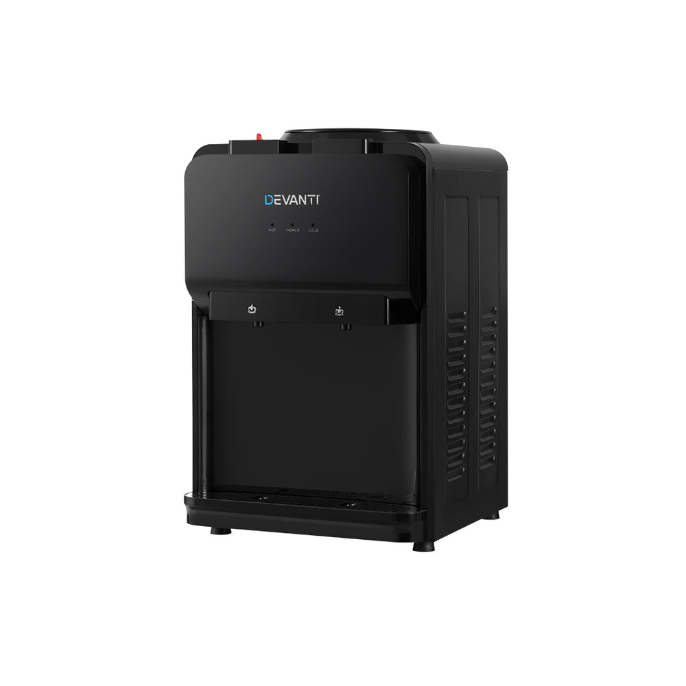 Devanti Water Cooler Dispenser Bench Top 22L Black - Hot & Cold