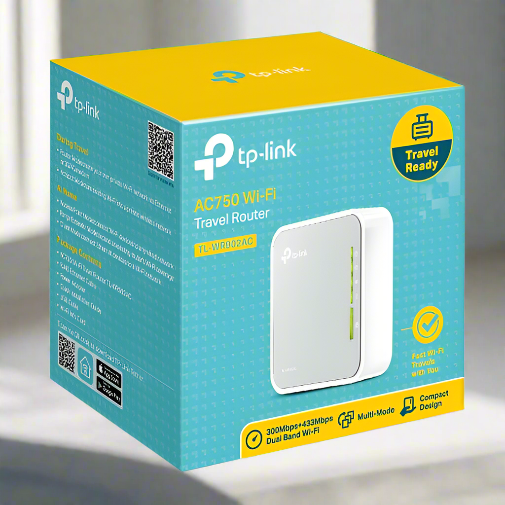 TP-LINK TL-WR902AC AC750 750Mbps Dual Band WiFi Wireless Travel Router 1x100Mbps LAN/WAN USB for 3G/4G Modem Pocket Size WISP AP Range Extender Client