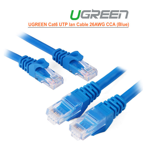 UGREEN Cat6 UTP lan cable blue color 26AWG CCA 10M (11205)