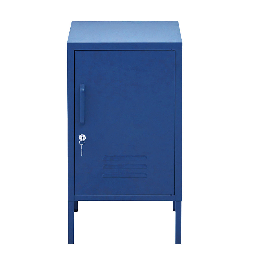 ArtissIn Bedside Table Metal Cabinet - MINI Blue