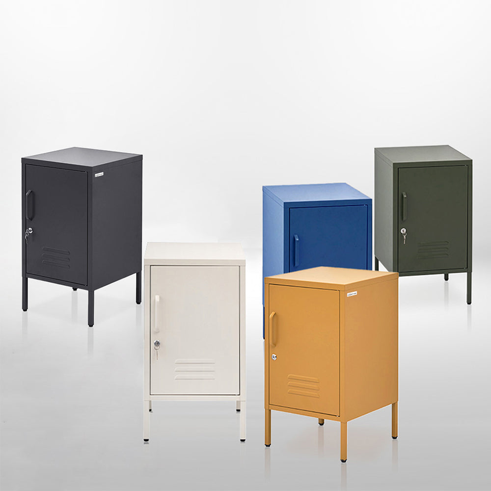 ArtissIn Bedside Table Metal Cabinet - MINI Blue