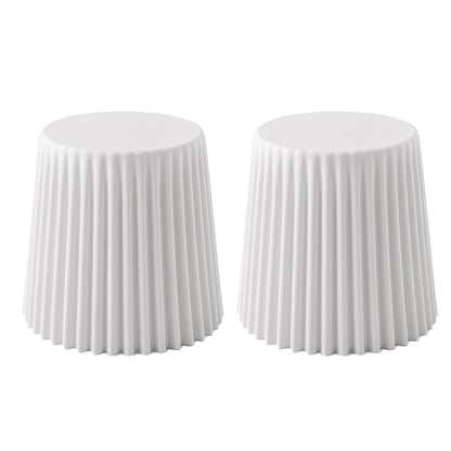 Artiss 2x Bar Stools Cupcake Plastic Foot Stool White