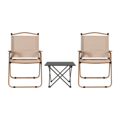 Weisshorn 3pc Camping Table Chair Set Outdoor Folding Aluminium Portable Picnic