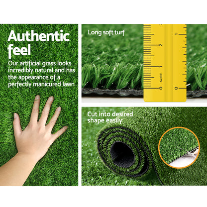 Prime Turf Artificial Grass 2mx10m 10mm Synthetic Fake Lawn Turf Plant Plastic Olive