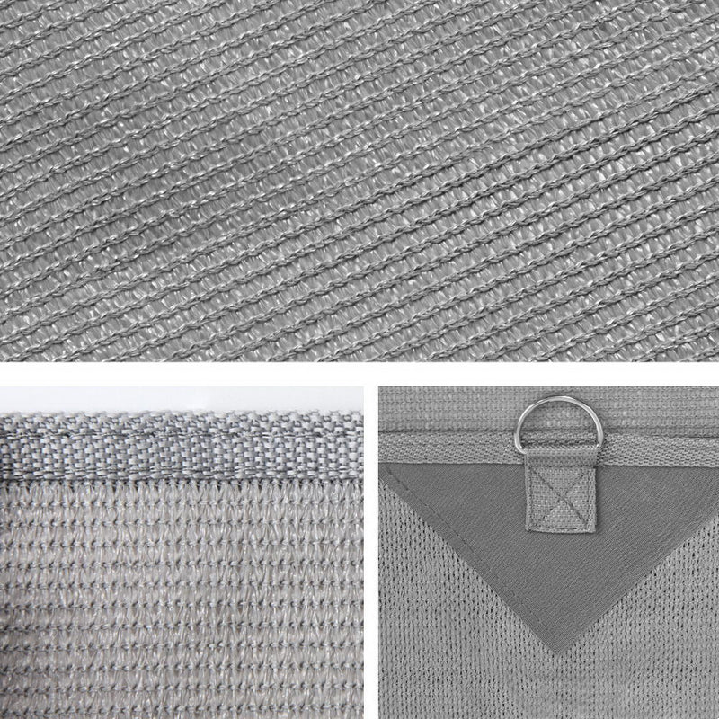 Caravan Privacy Screen Roll Out Awning 4.6x1.95M End Wall Side Sun Shade Grey